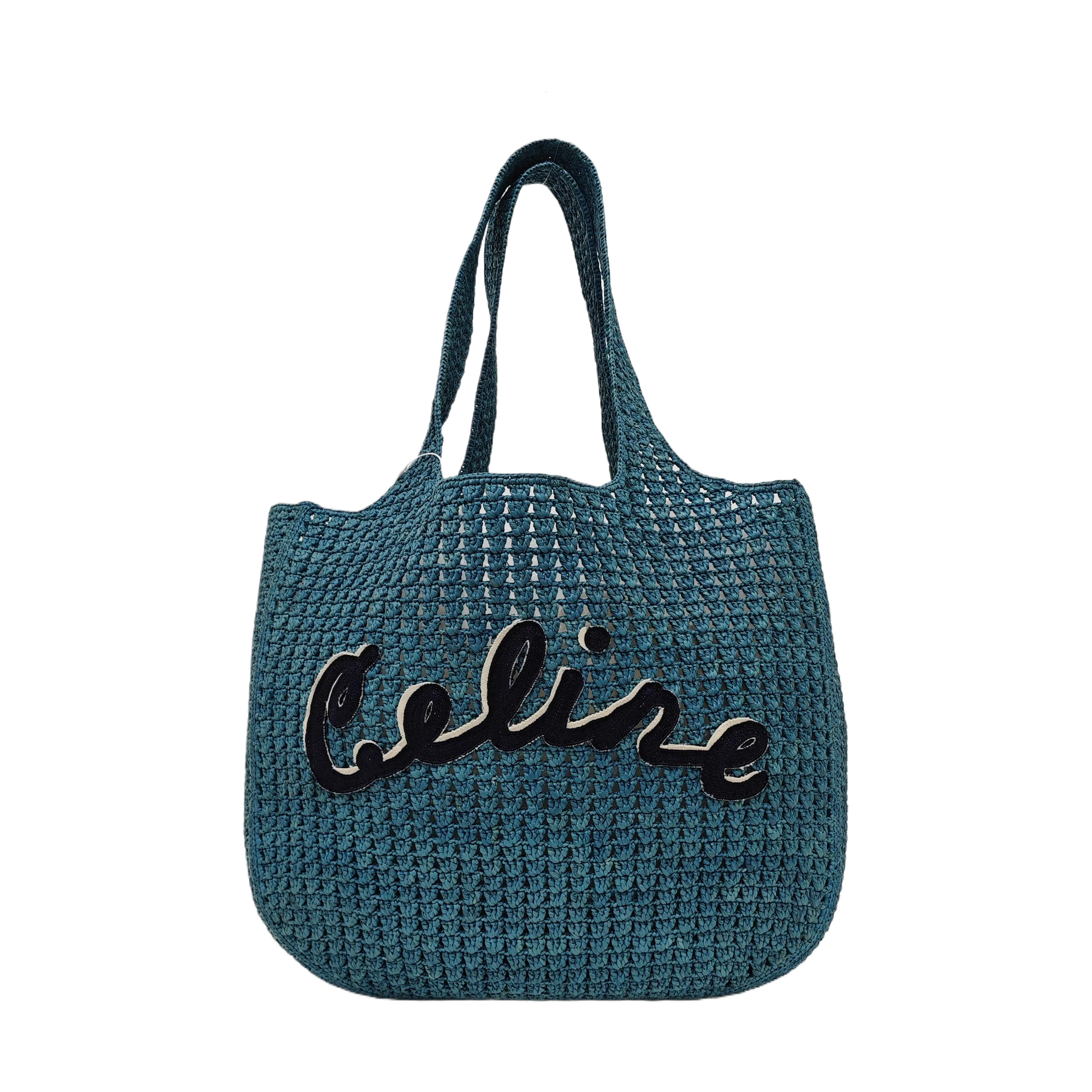 Large Straw Blue
