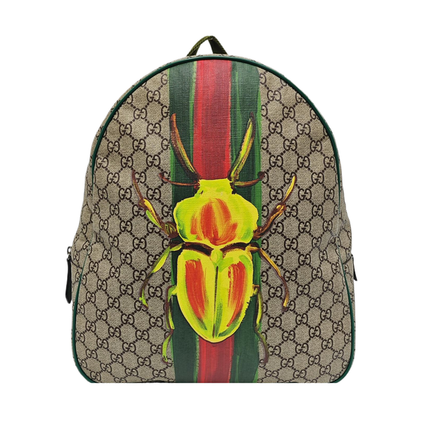 Monogram Coated Canvas Backpack Beige