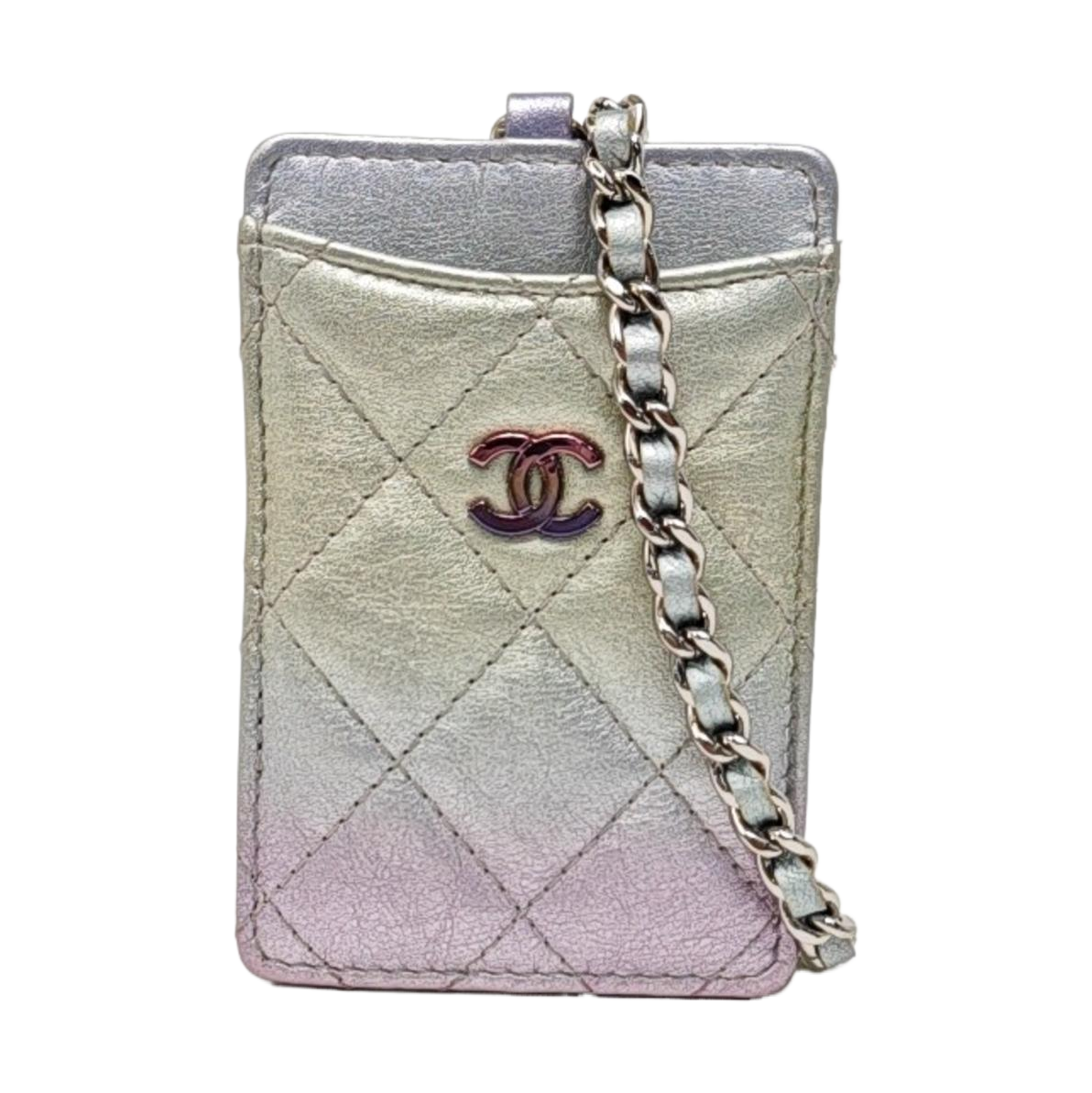 Quilted Calfskin Card Holder Multicolor