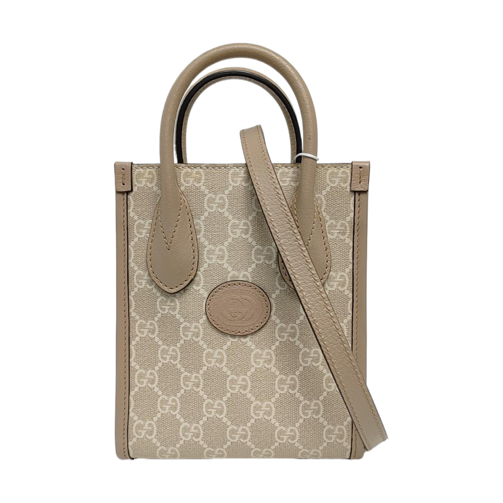 Retro Mini Monogram Coated Canvas Beige