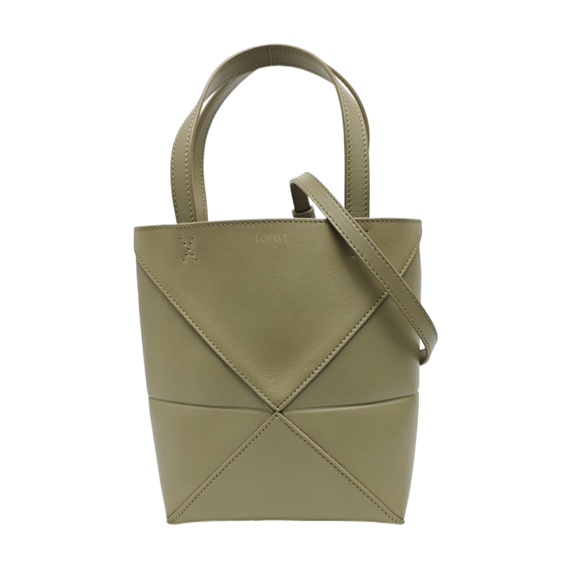 Puzzle Fold Mini Calfskin Green