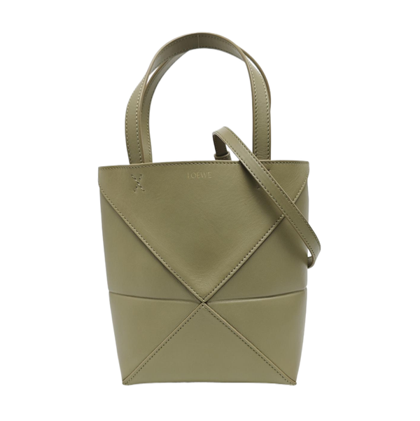 Puzzle Fold Mini Calfskin Green