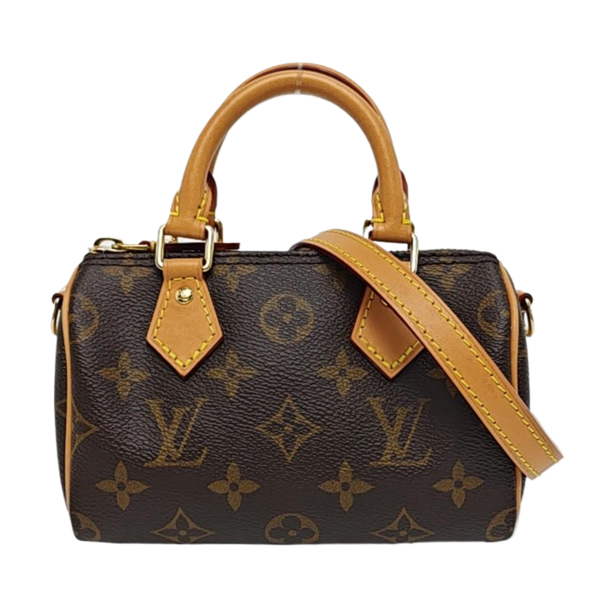 SPEEDY Nano Monogram Coated Canvas Brown