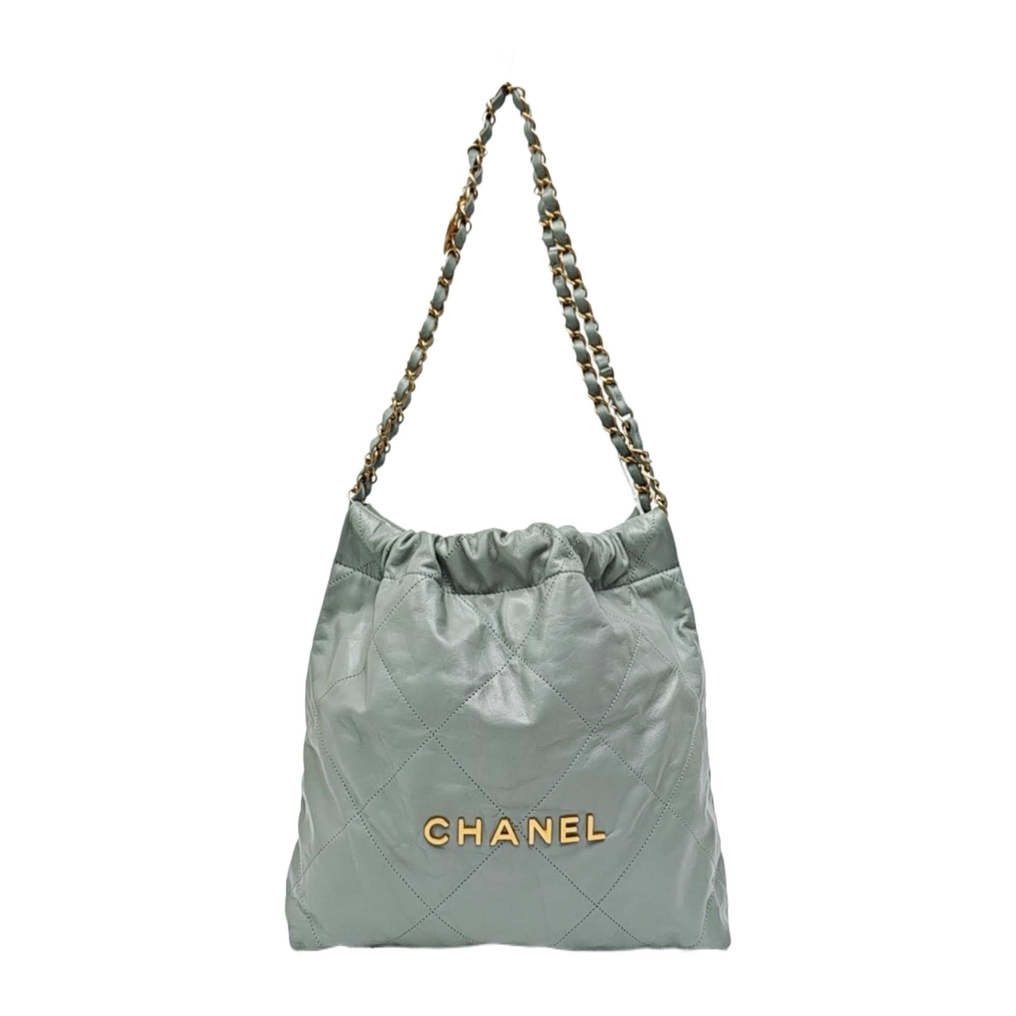 CHANEL 22 Small Quilted Calfskin Green