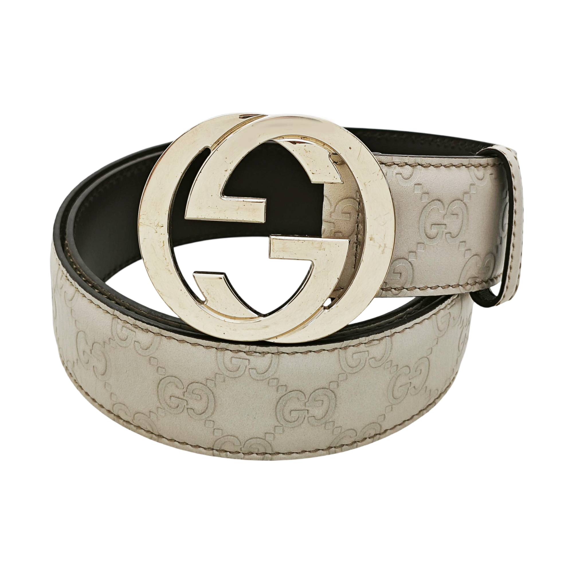 Leather Belt White