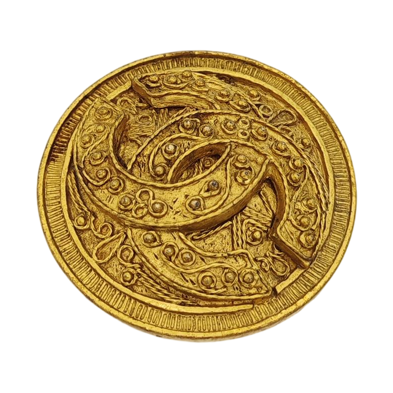 Metal Gold Brooch