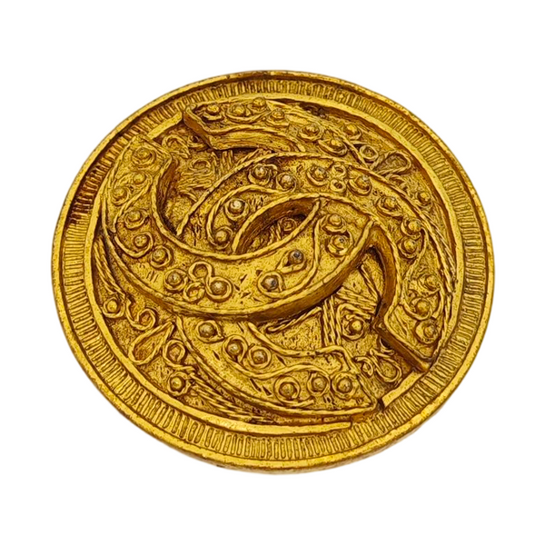 Metal Gold Brooch
