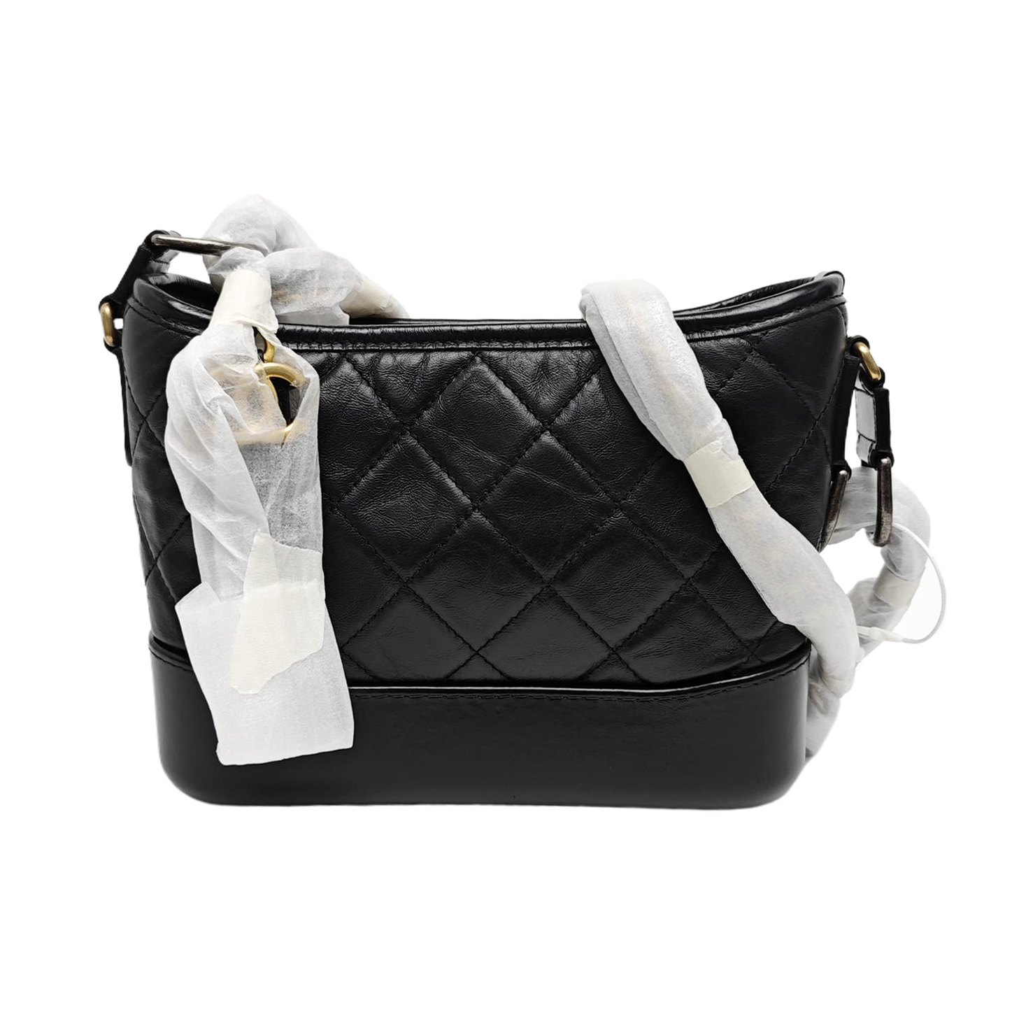 GABRIELLE Small Quilted Calfskin Black