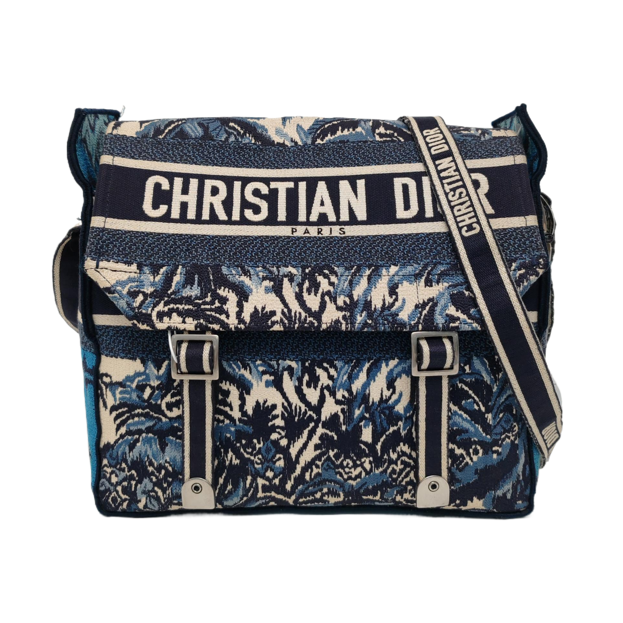 Authenticated pre-owned  Diorcamp Fabric Blue - Crossbody Bag at Looply