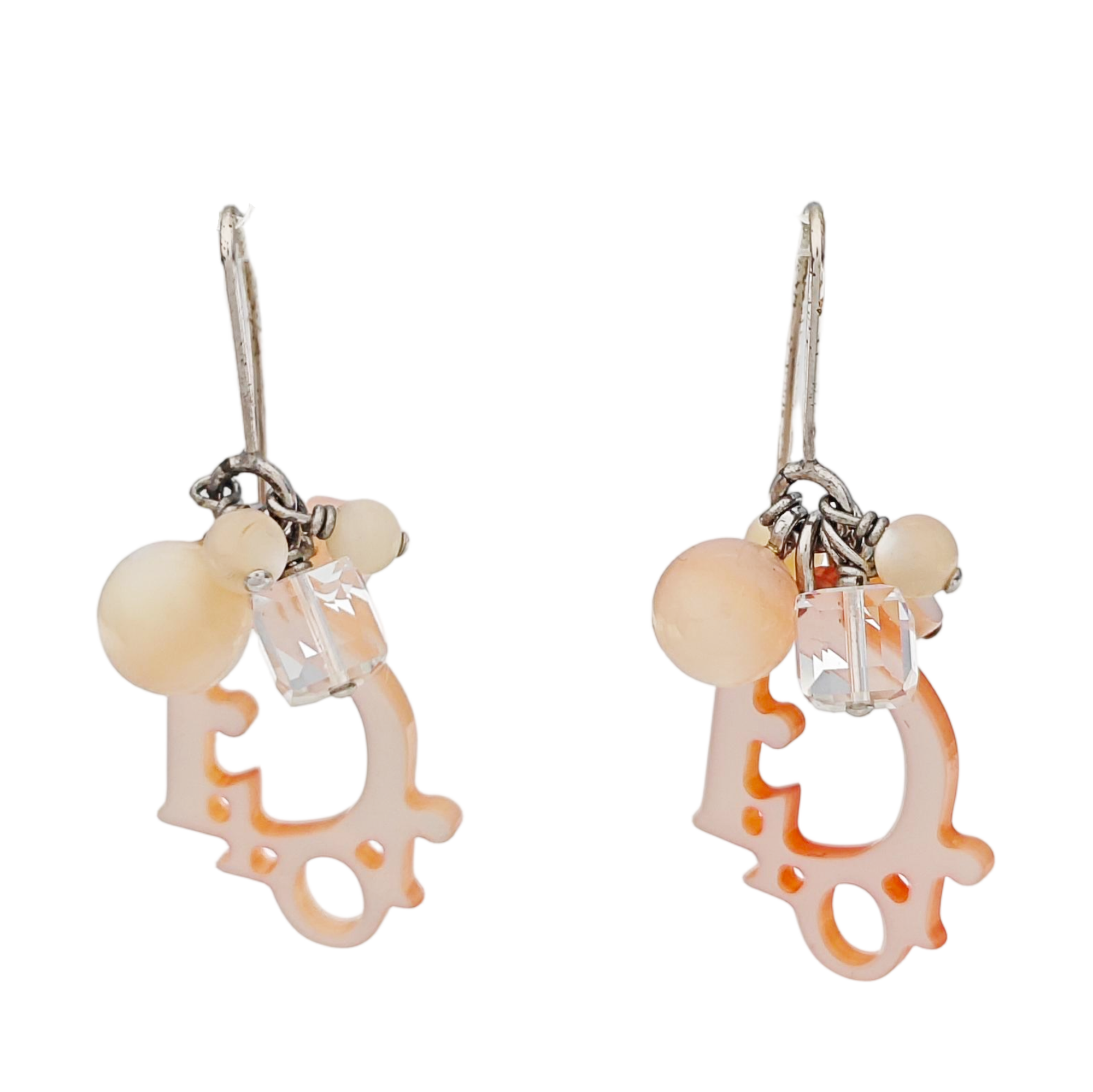 Dior Oblique Synthetic Material Silver Earrings