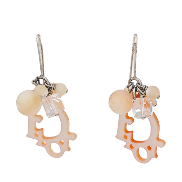 Dior Oblique Synthetic Material Silver Earrings
