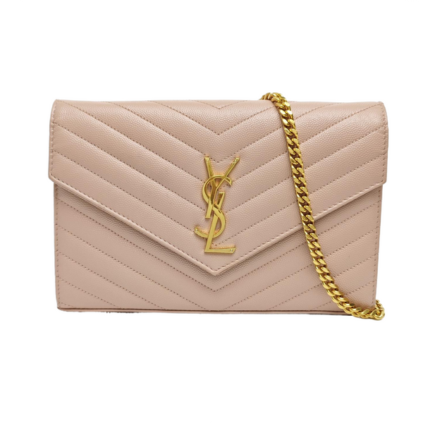 MONOGRAM Medium Chevron Calfskin Pink