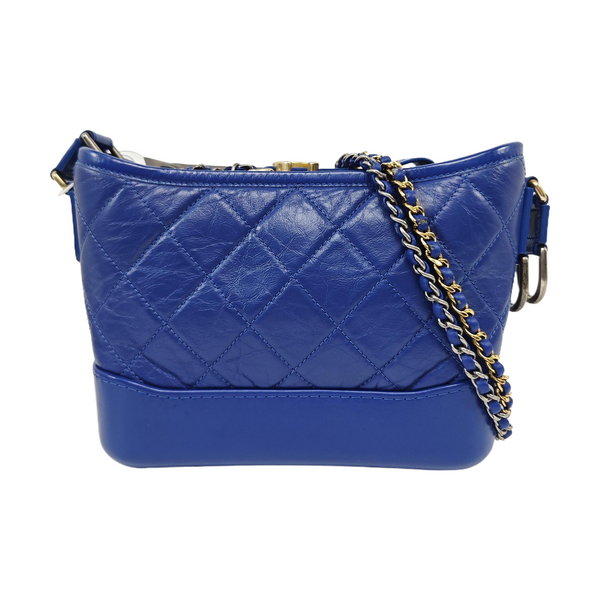 GABRIELLE Small Quilted Calfskin Blue