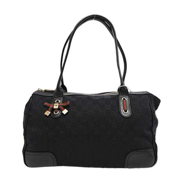 Princy Medium Monogram Canvas Black