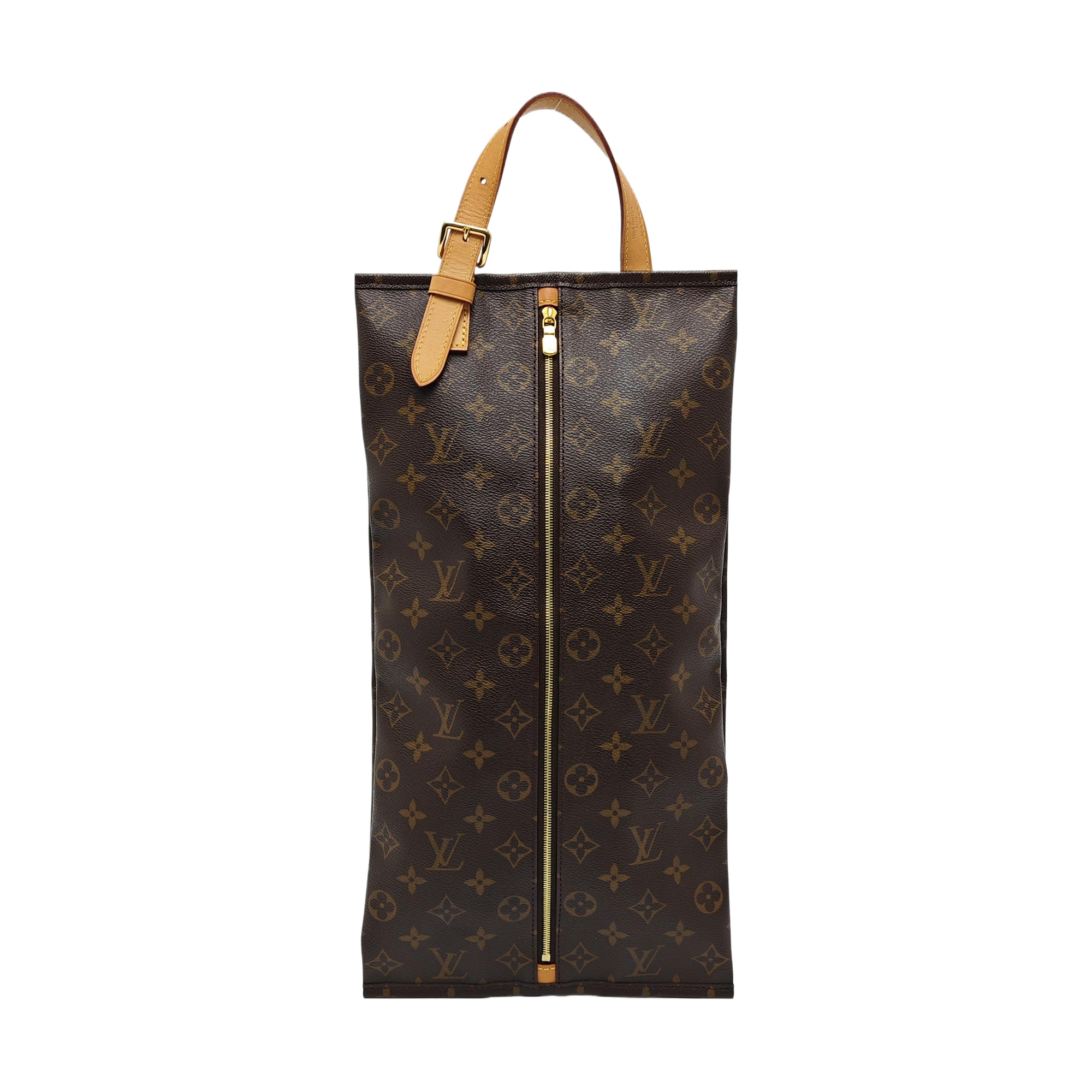 Monogram Coated Canvas Top Handle Bag Brown
