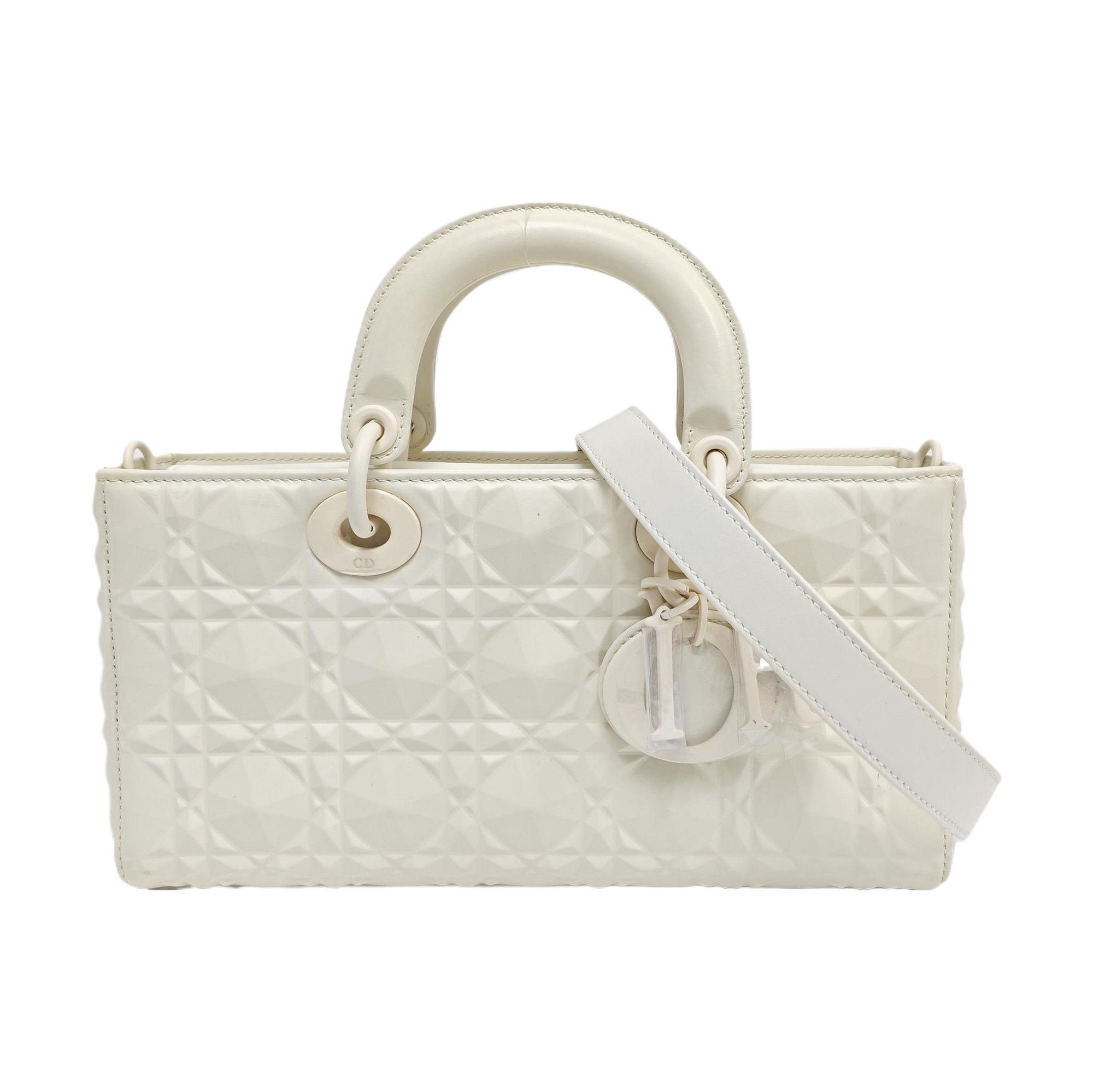 Lady D-Joy Medium Cannage Calfskin Beige