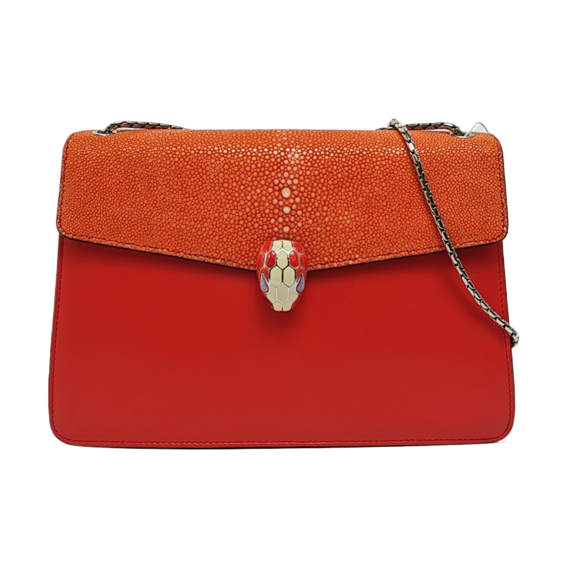 SERPENTI FOREVER Medium Calfskin Red