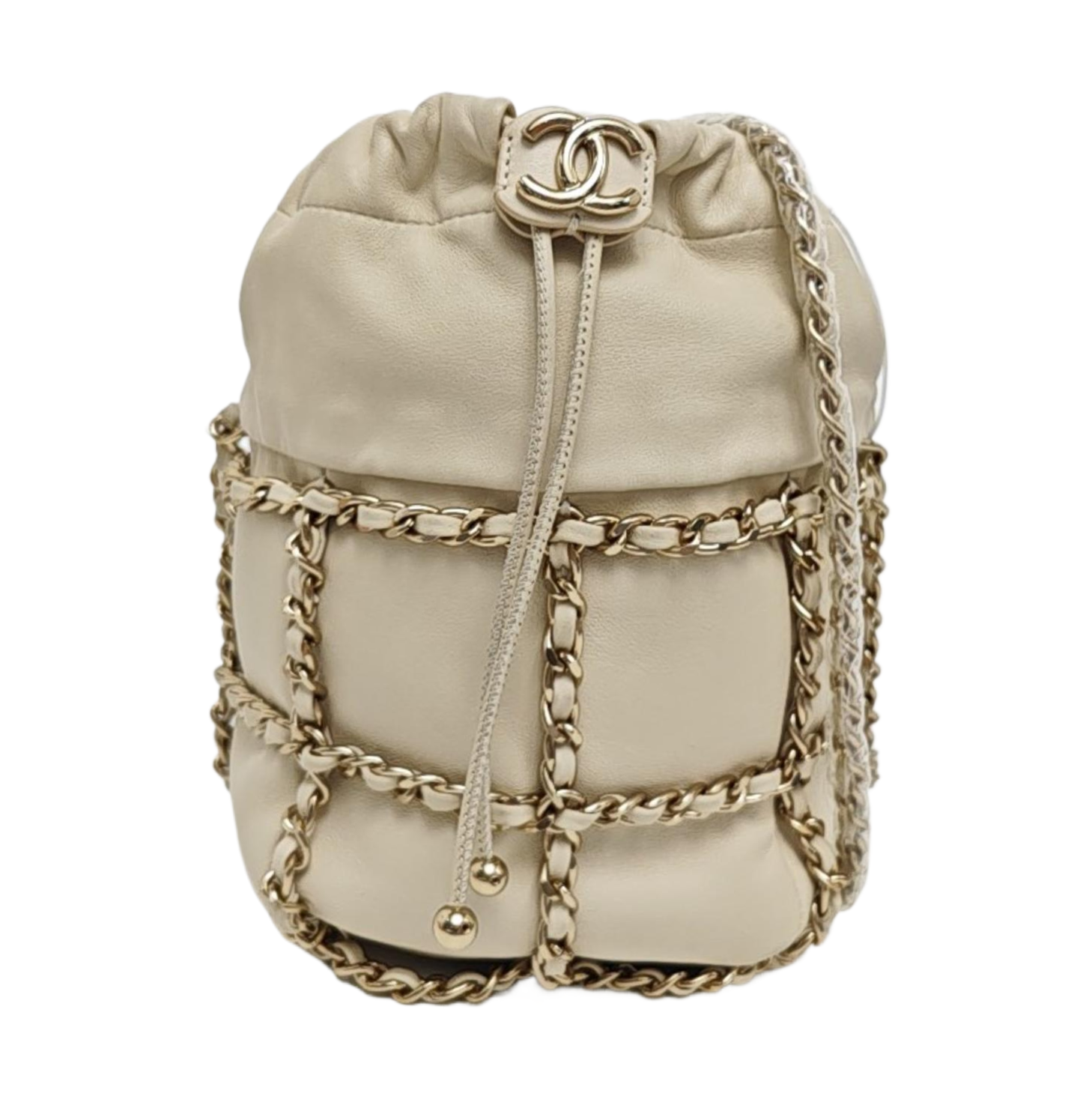 DRAWSTRING Lambskin Beige