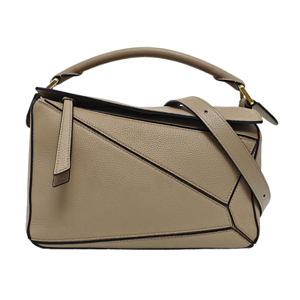 Puzzle Small Calfskin Beige
