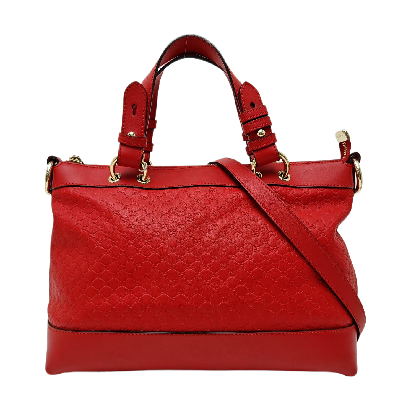 Monogram Calfskin Tote Bag Red