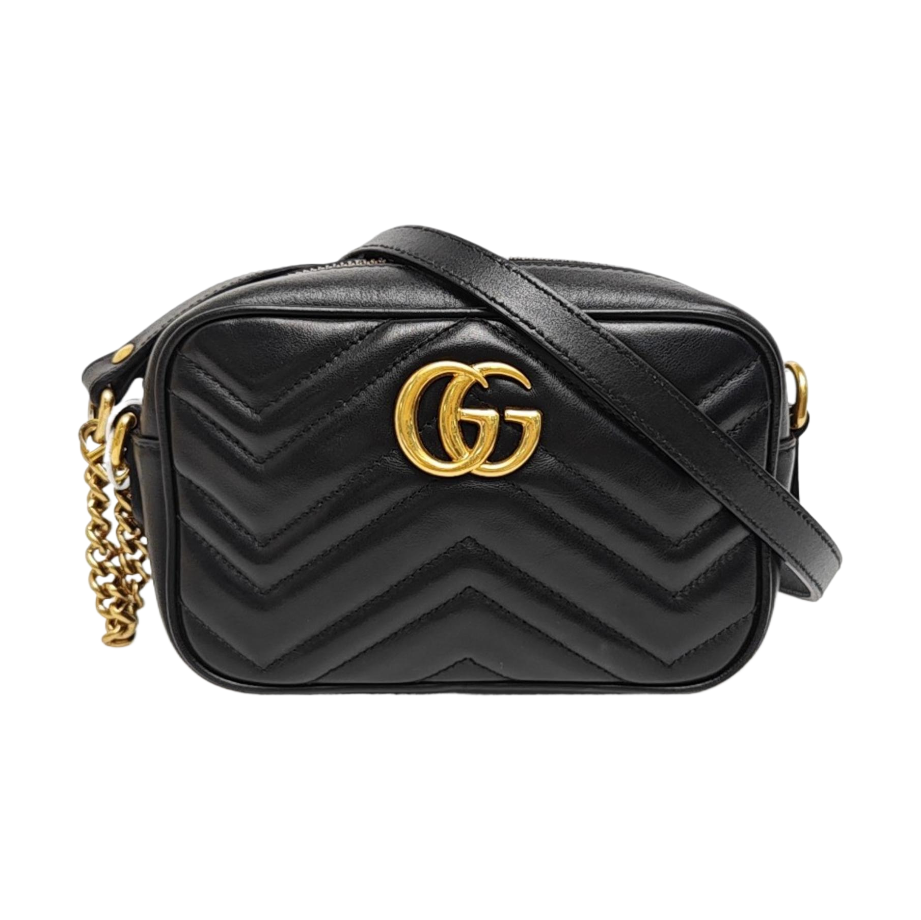 GG Marmont Mini Quilted Calfskin Black