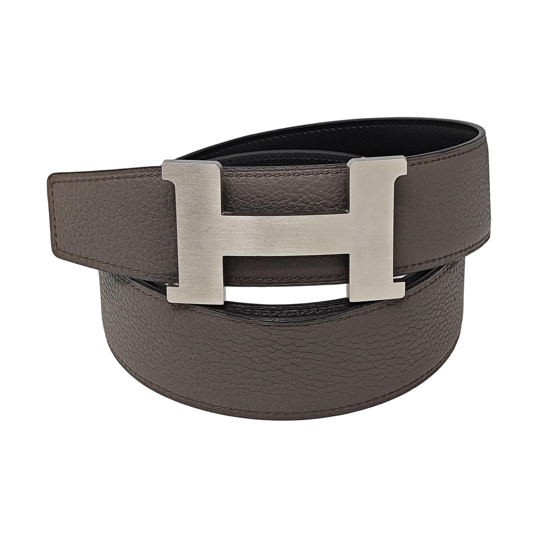 Leather Belt Gray