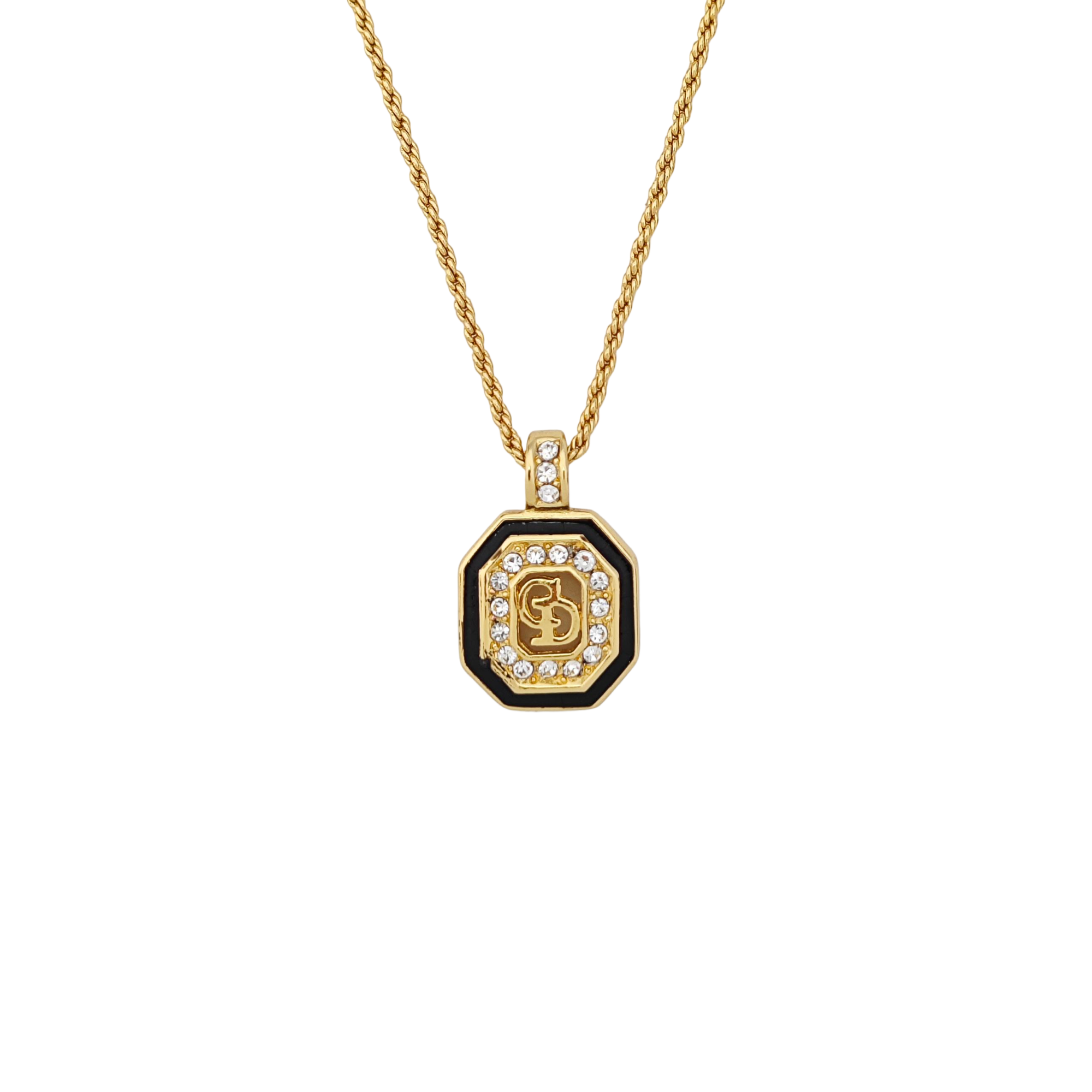 Petit CD Metal Gold Necklace
