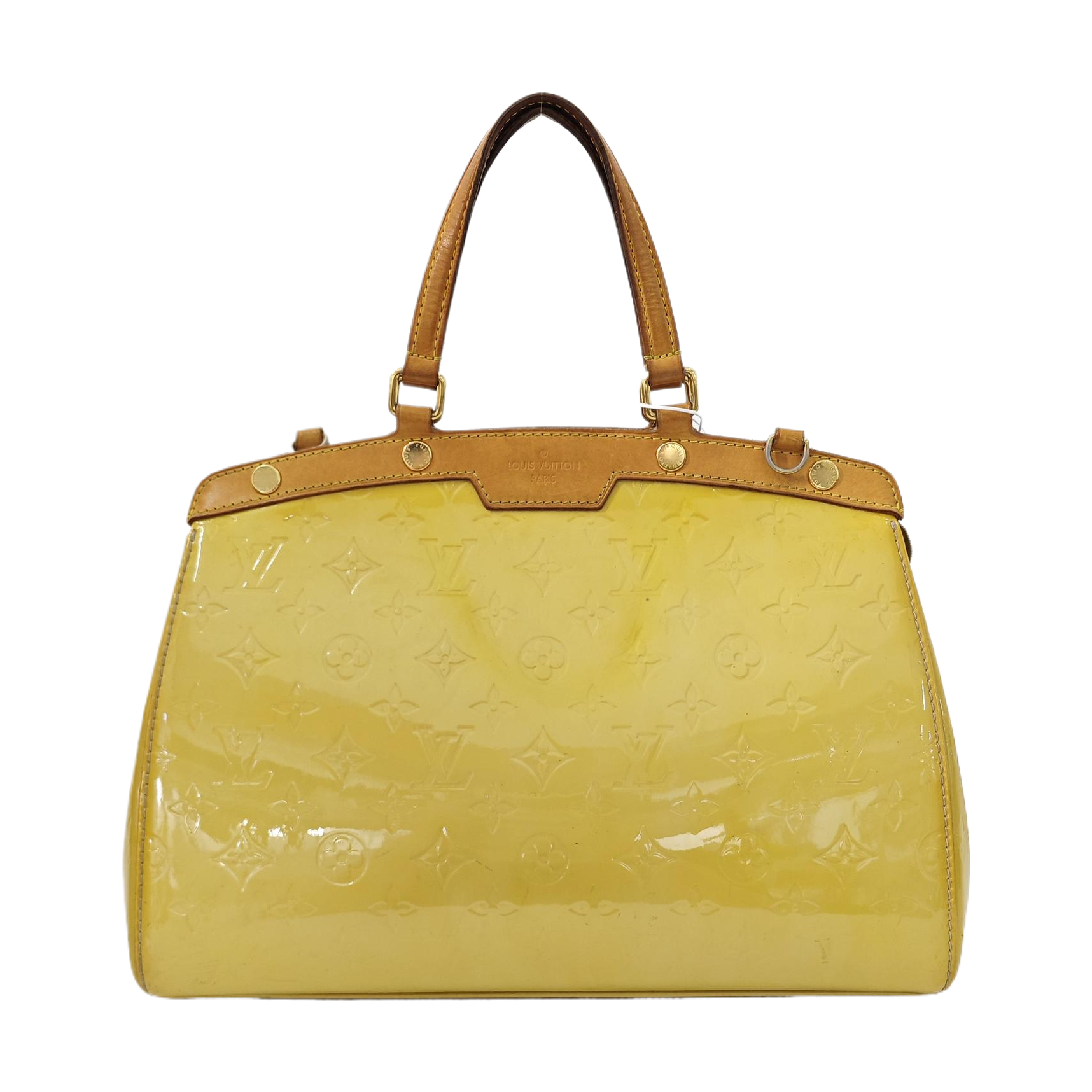 BREA MM Monogram Patent Leather Yellow