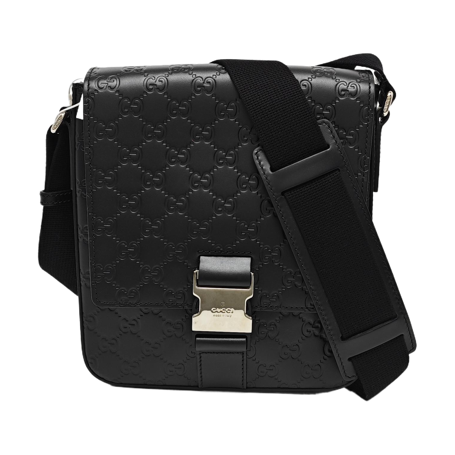 Monogram Calfskin Shoulder Bag Black
