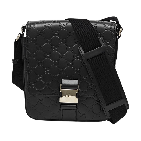 Monogram Calfskin Shoulder Bag Black