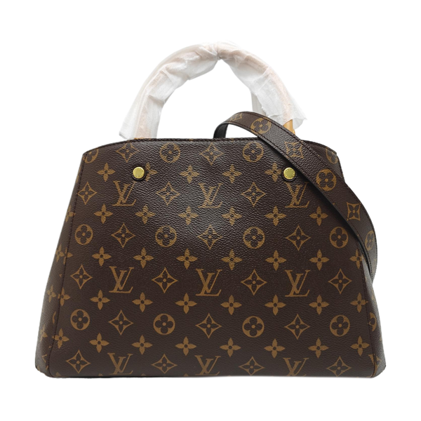 MONTAIGNE Monogram Coated Canvas Brown