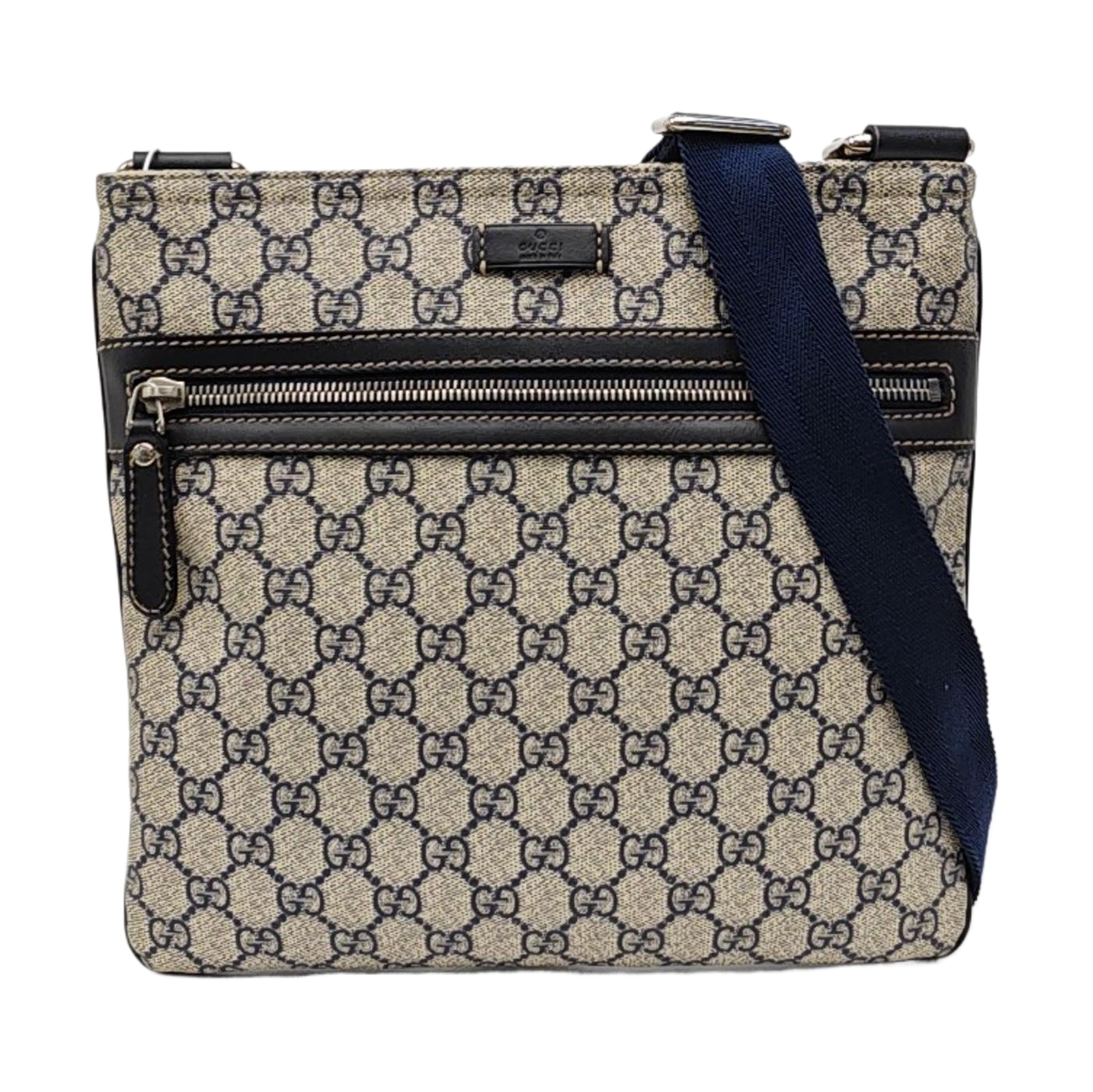 Monogram Coated Canvas Shoulder Bag Blue