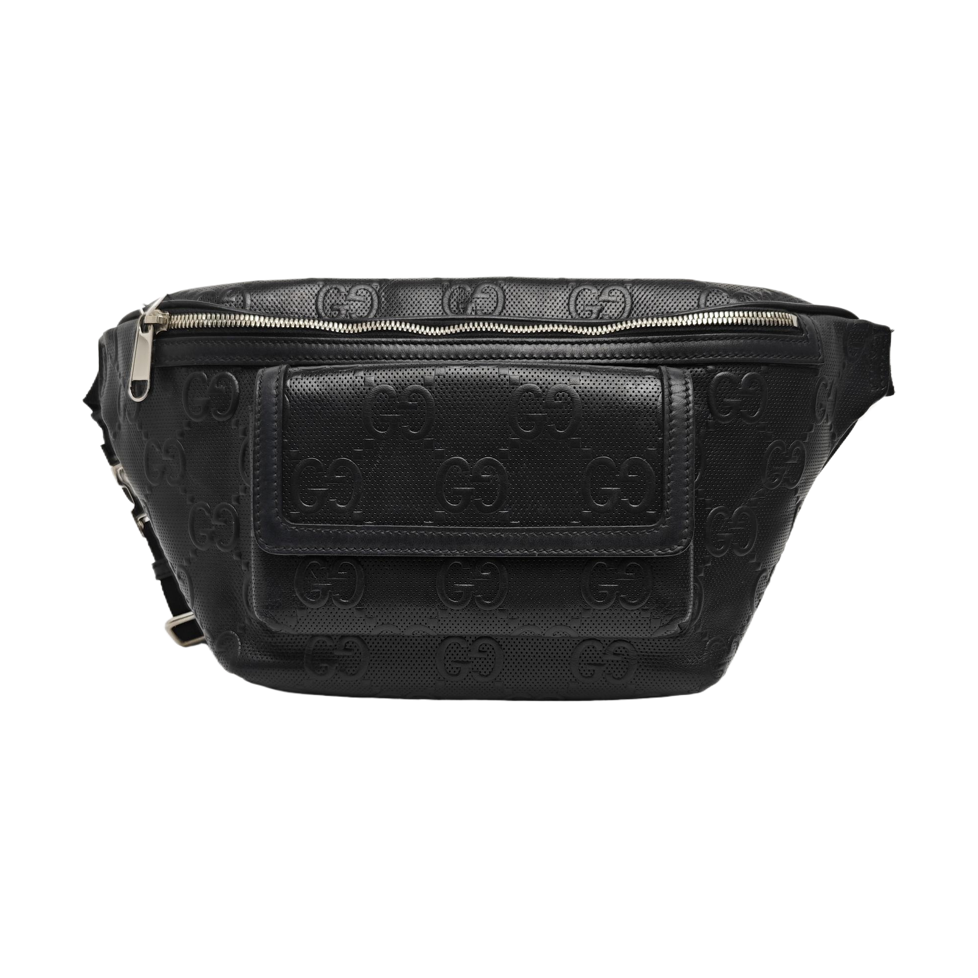 Monogram Calfskin Belt Bag Black
