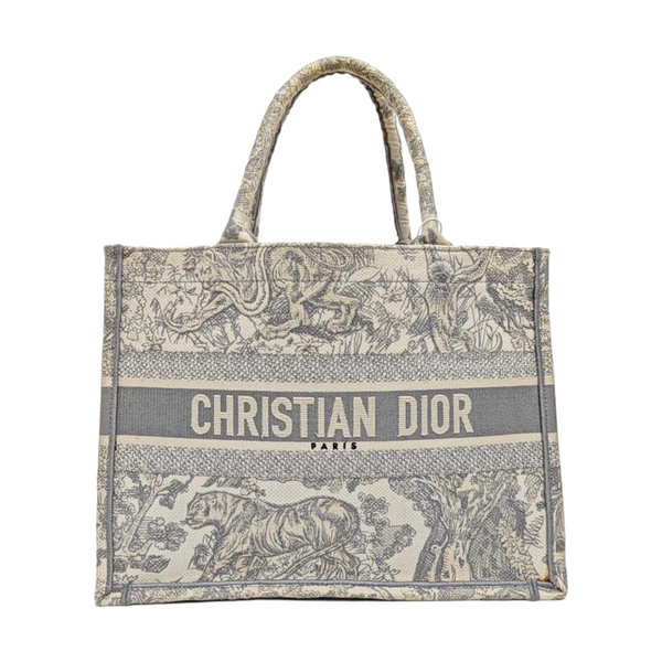 Book Tote Medium Canvas Gray