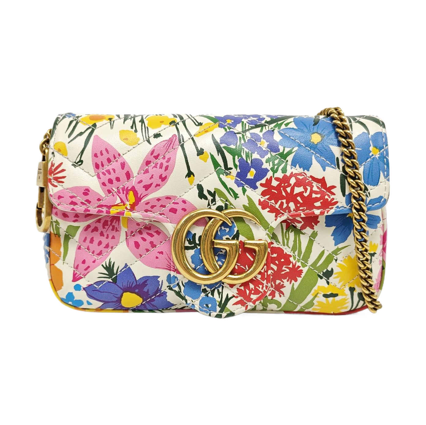 GG Marmont Mini Quilted Calfskin Multicolor