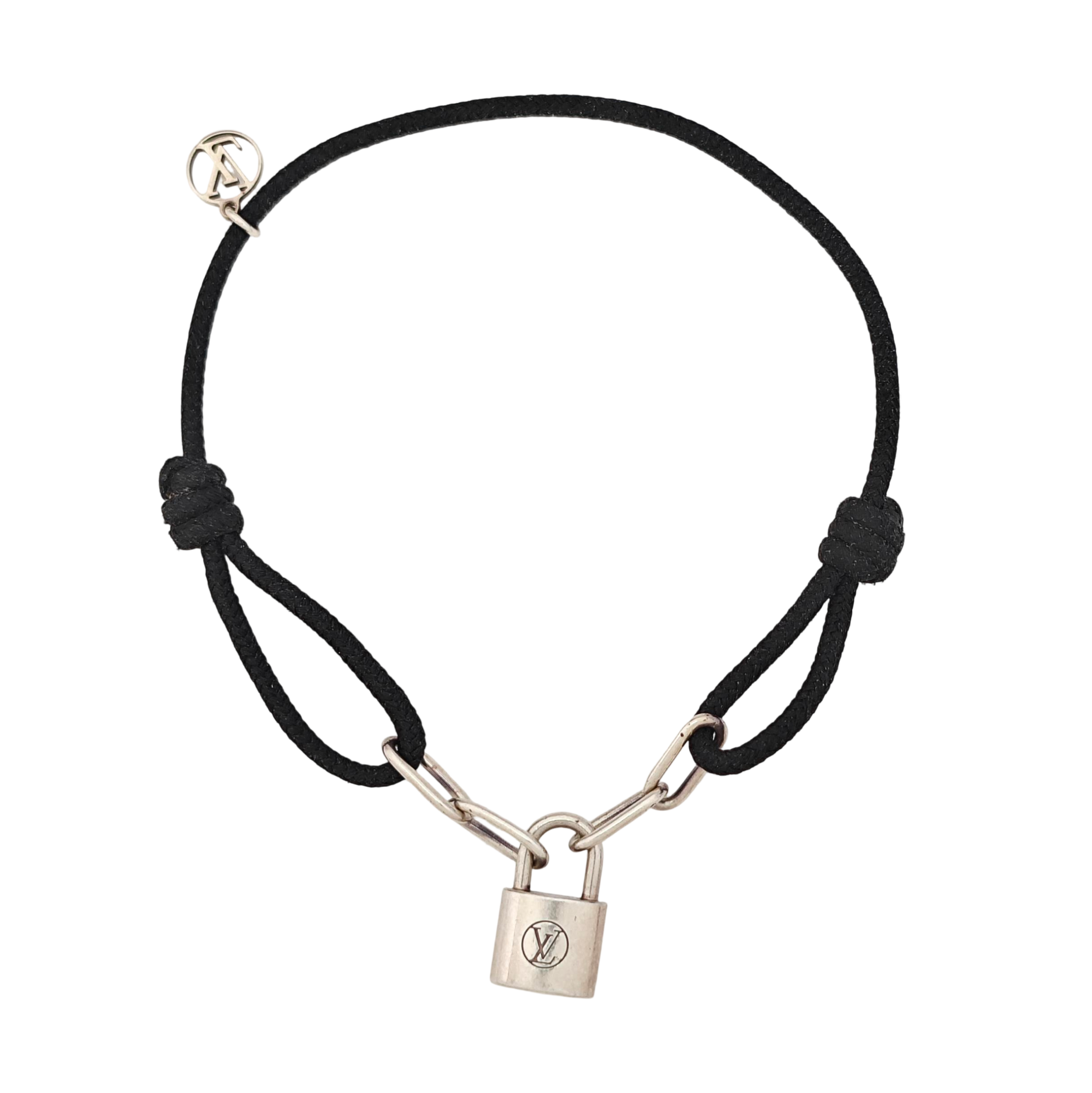 SILVER LOCKIT X VIRGIL ABLOH Fabric Black Bracelet