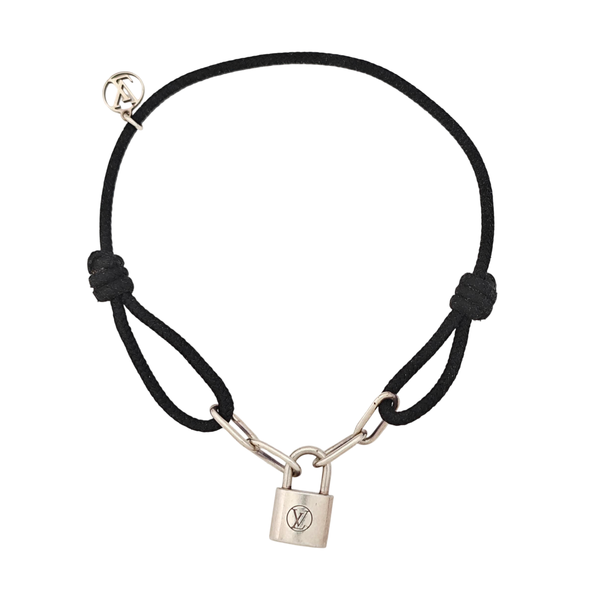 SILVER LOCKIT X VIRGIL ABLOH Fabric Black Bracelet