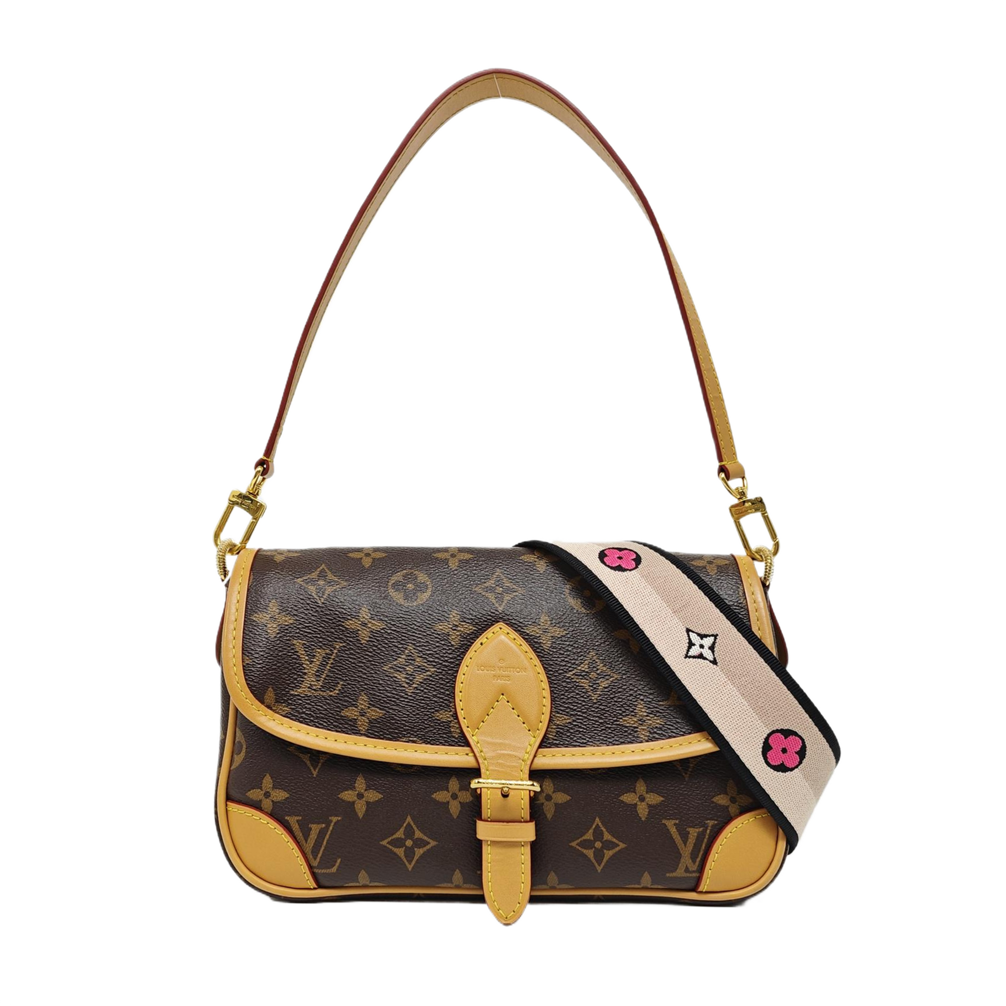 DIANE Monogram Coated Canvas Brown