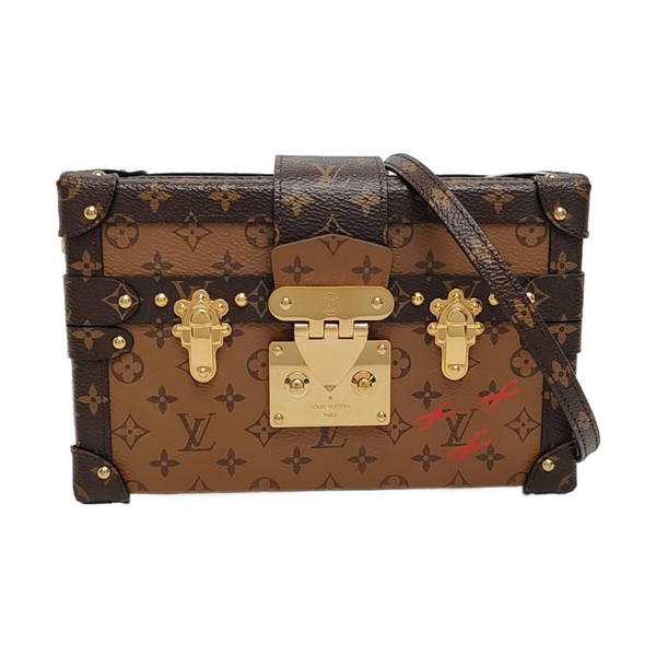 PETITE MALLE Monogram Coated Canvas Brown
