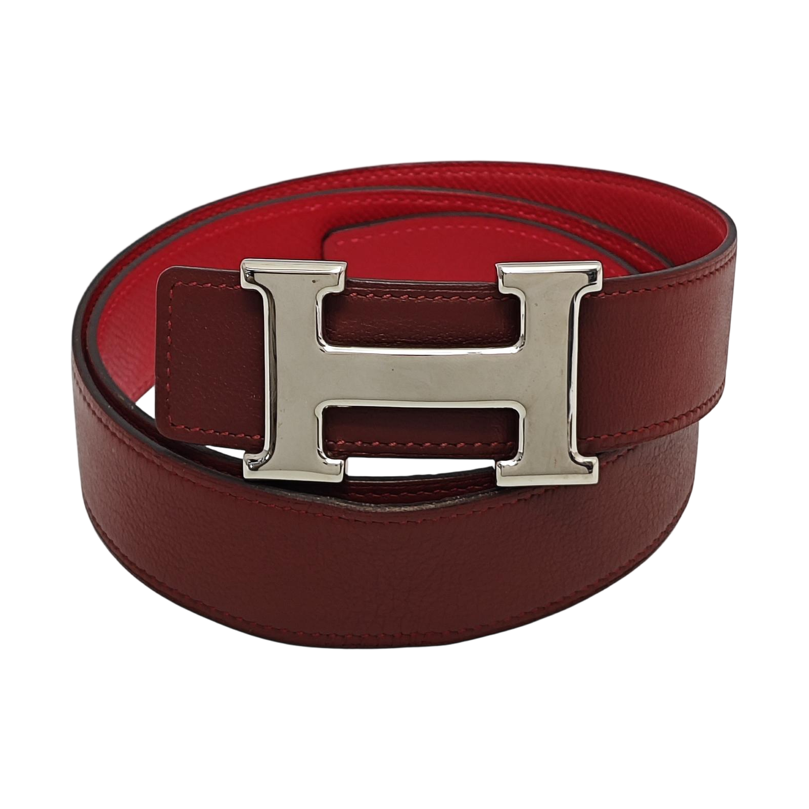 Leather Belt Red