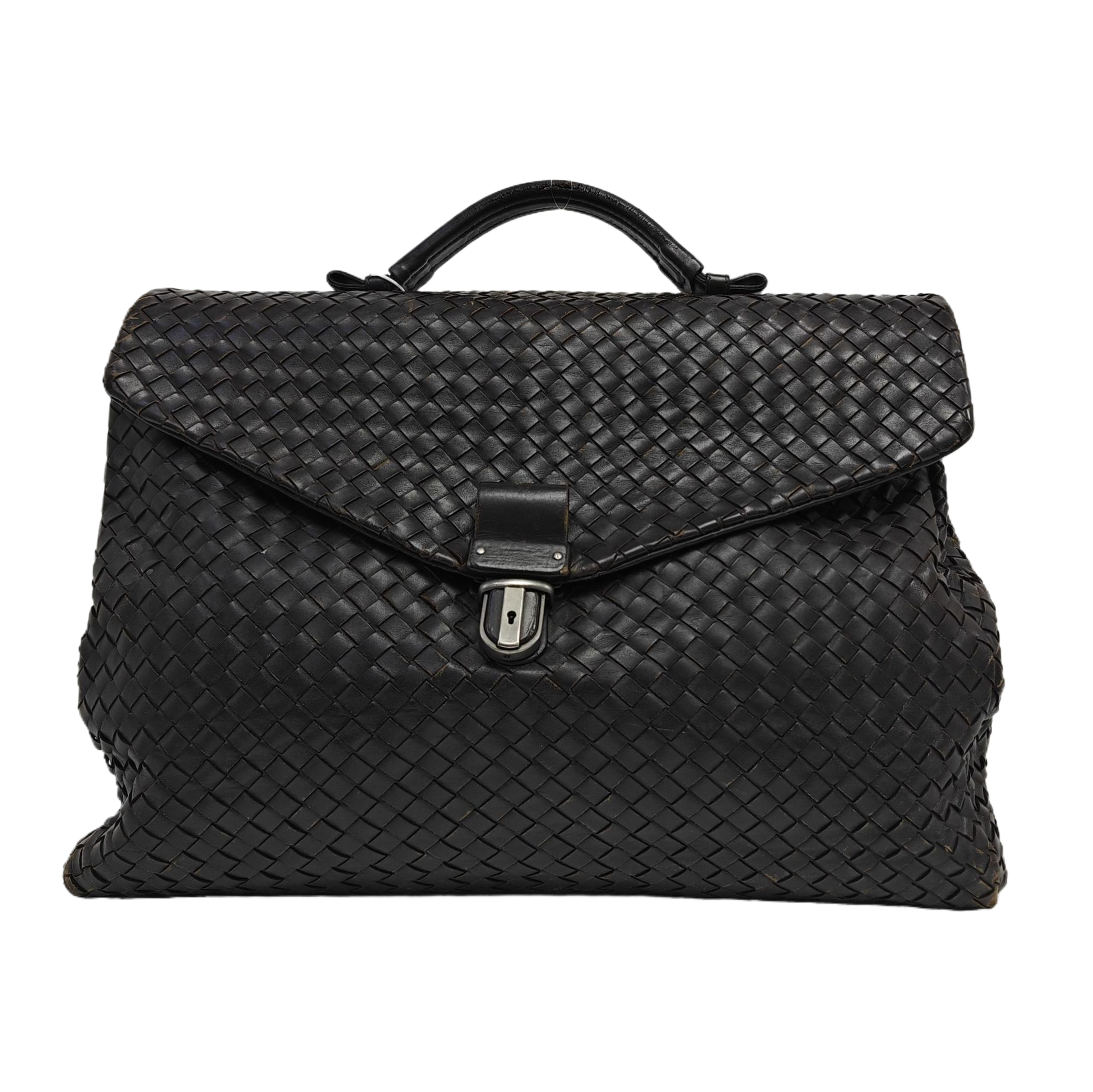 Calfskin Top Handle Bag Brown