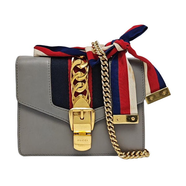 Sylvie Mini Calfskin Gray