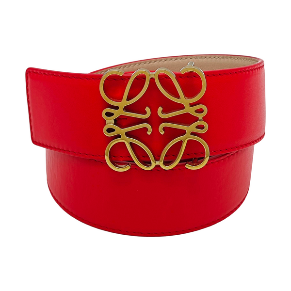 Leather Belt Red
