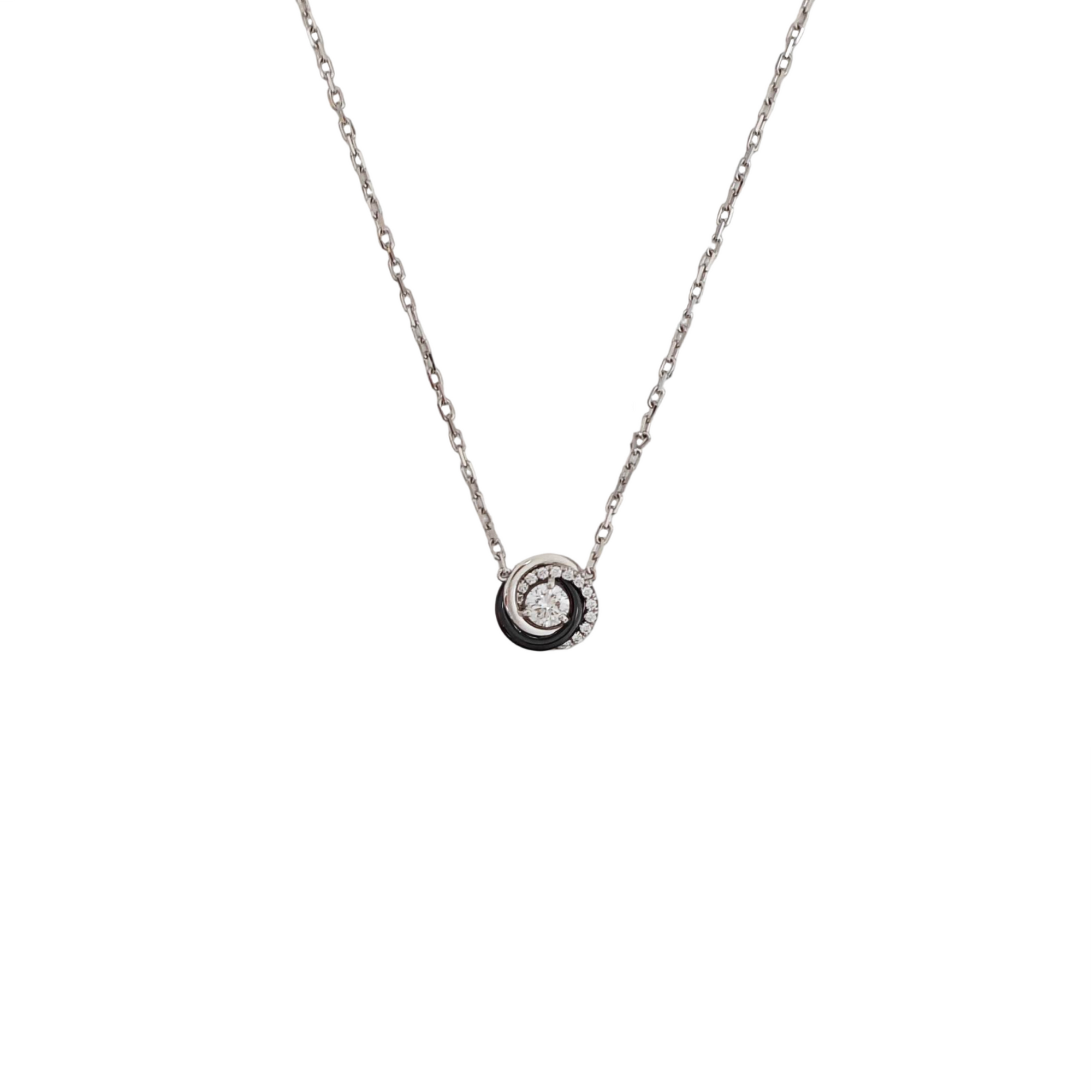 TRINITY 18k White Gold Silver Necklace