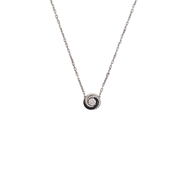 TRINITY 18k White Gold Silver Necklace