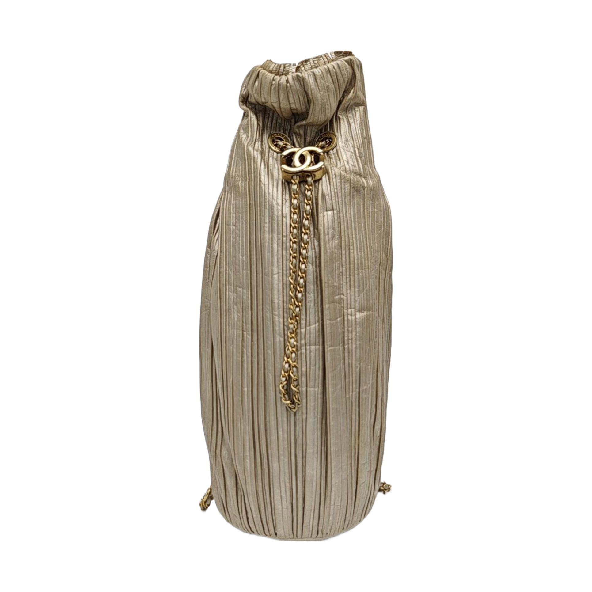 Calfskin Bucket Bag Beige