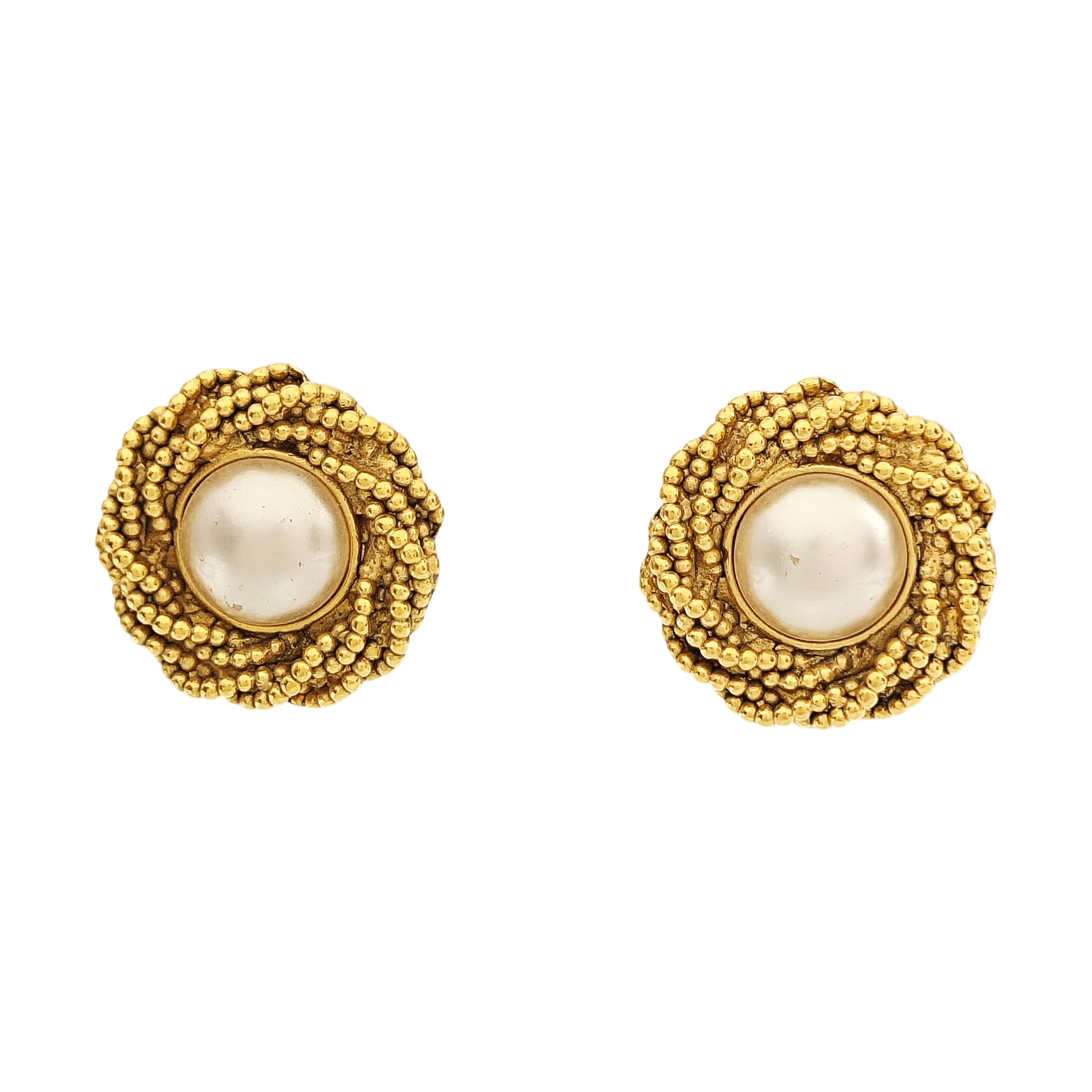 Metal Gold Clip On Earrings