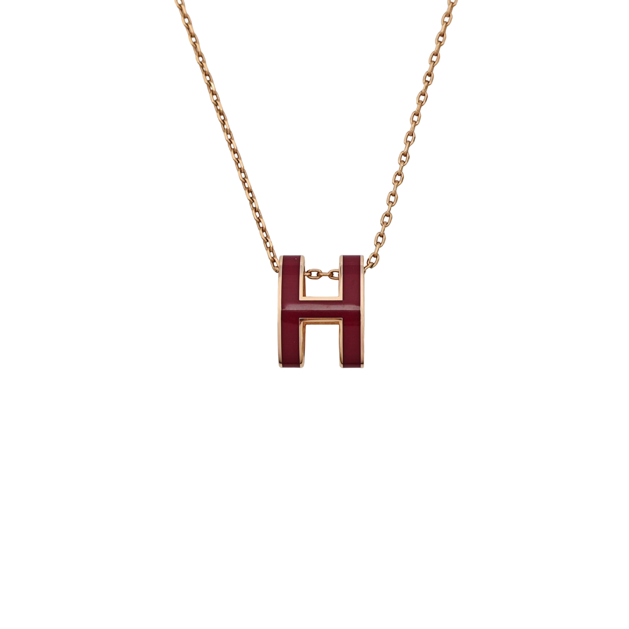 Pop H Metal Rose Gold Necklace