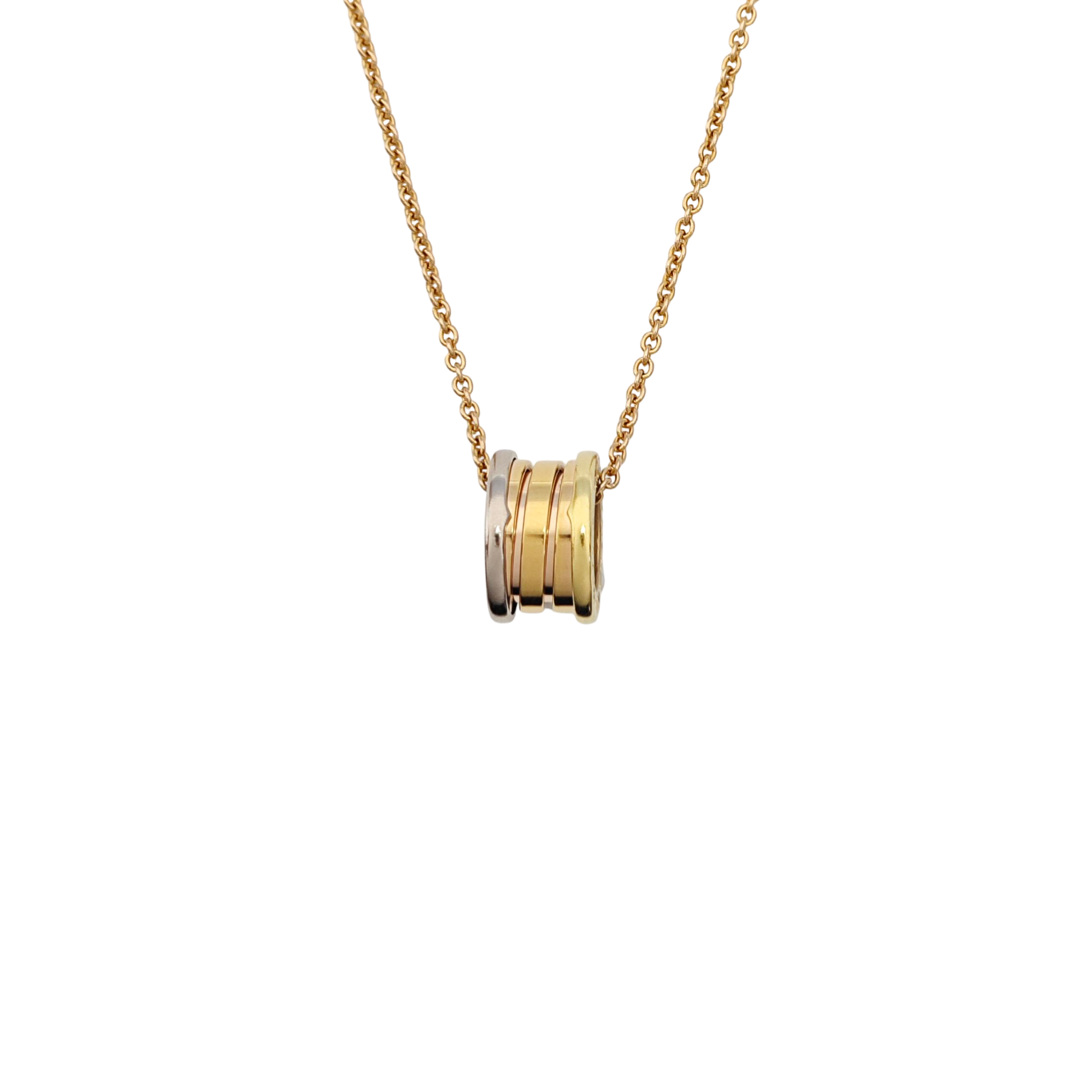B.ZERO1 18k White Gold Rose Gold Necklace