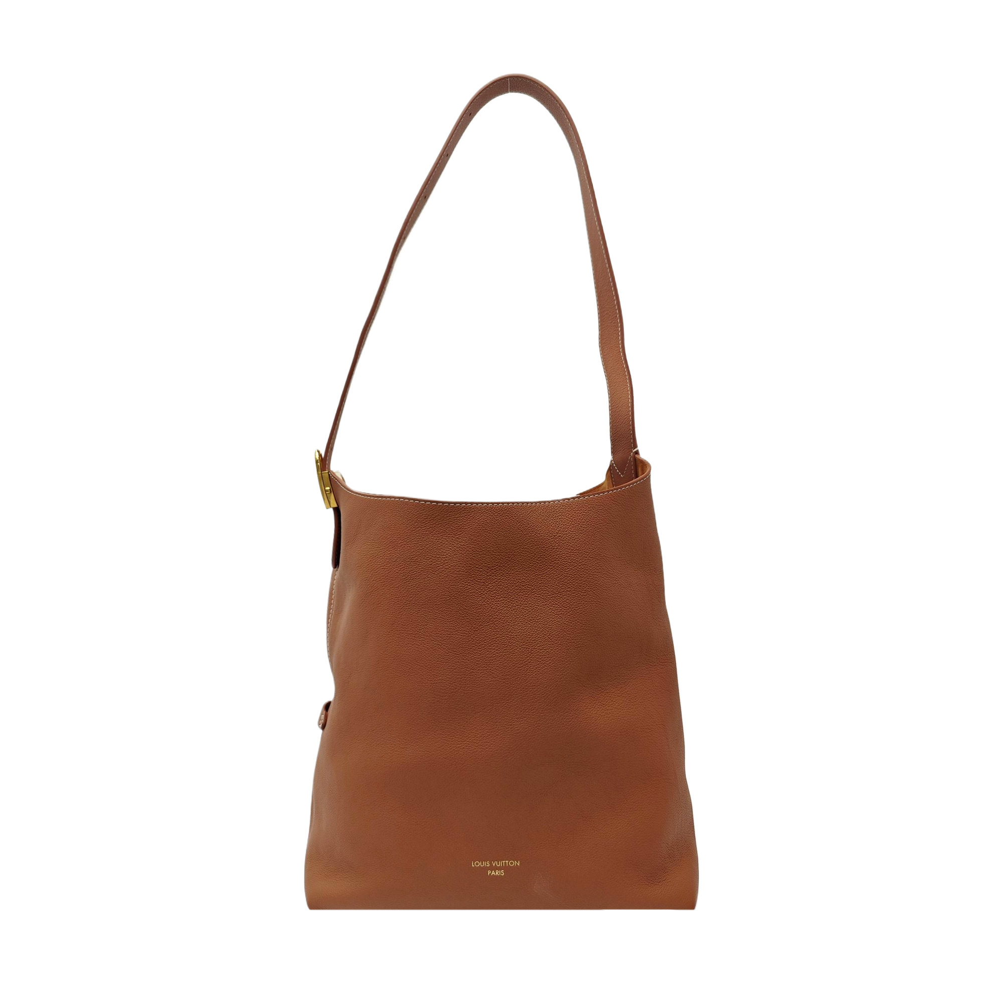 LOW KEY HOBO MM Monogram Calfskin Brown